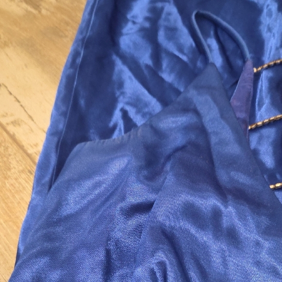 Vintage Royal Blue Maxi Dress - Picture 9 of 10